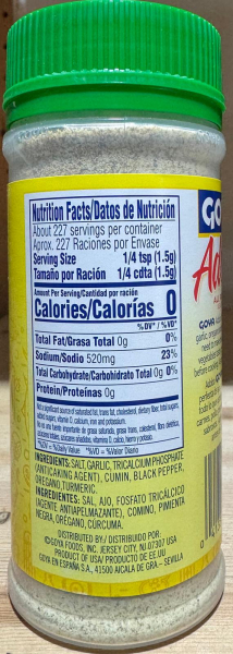 Goya Adobo, Mescla de Especias con Comino, - Goya Adobo, Gewürzmischung mit Kreuzkümmel, 340 g